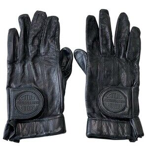 Genuine Harley Davidson Black Leather Riding Gloves #98171-97 VW Womens Sz Small